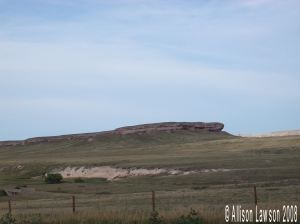 Rock formation outside of Cheyenne, Wy, that T and his mom just had to take pictures of.